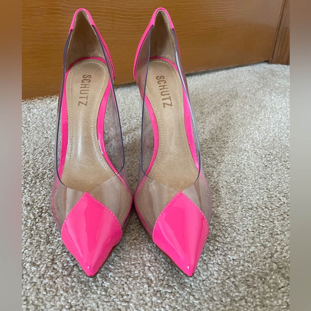 SCHUTZ Cendi Pump Pink Stiletto Heels with Pointed Toe